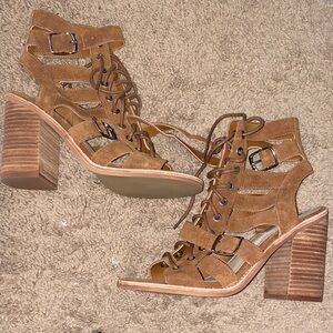 Steve Madden Brown Strappy Block Heels